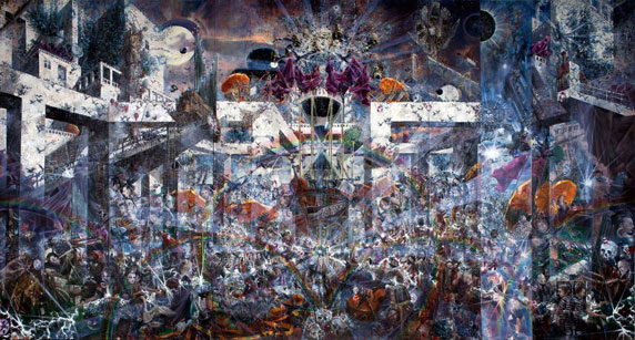 Nachmittag · 600 × 330 cm - Painting by Michael Kunze
